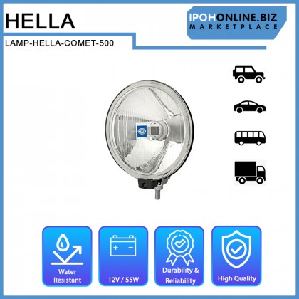 HELLA Comet 500 Spot Lamp Fog Light White With H3 12V 55W Bulb - 1F4 005 750-413 HELLA Comet 500 Spot Lamp Fog Light White With H3 12V 55W Bulb - 1F4 005 750-413